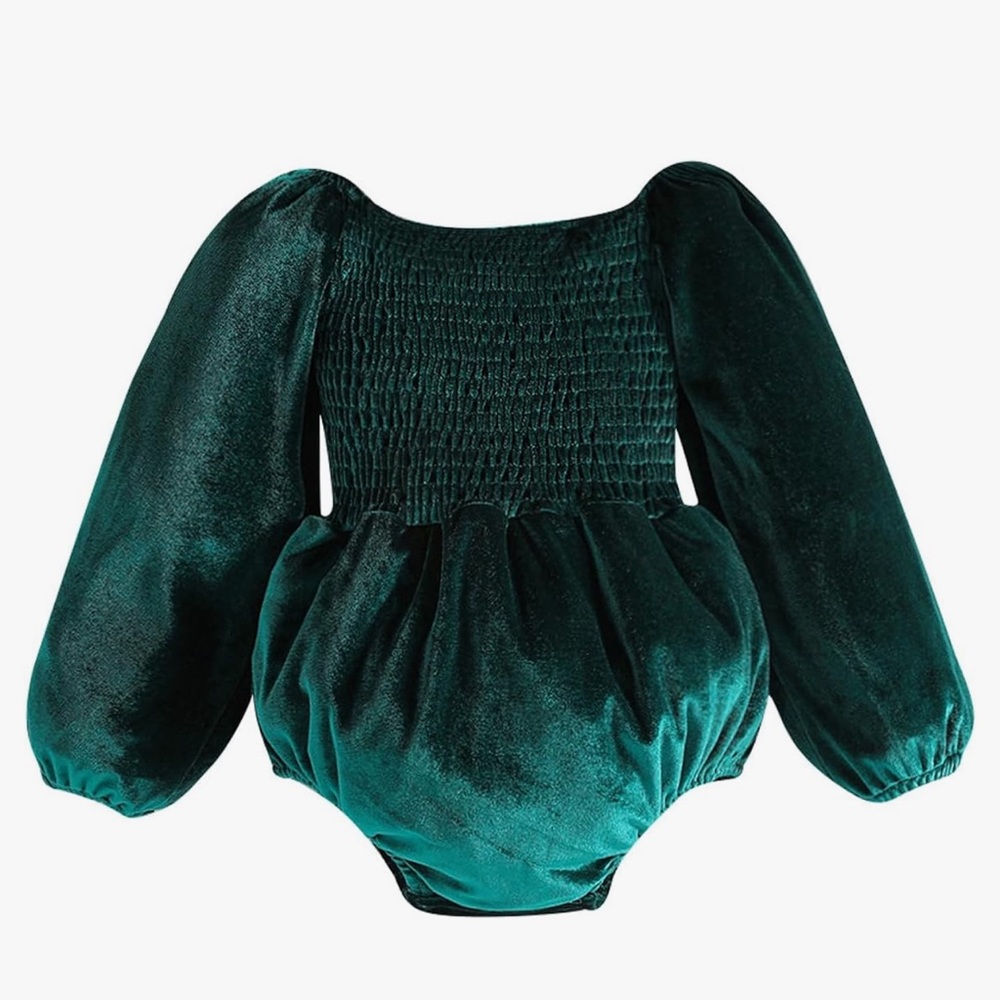 NEW  !Dark Green Velvet Dress